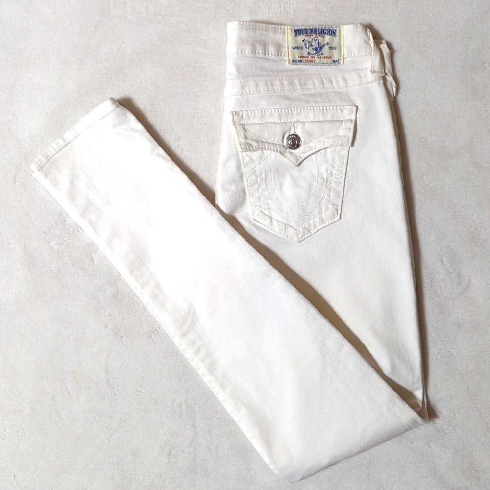True Religion White Skinny Jeans 29 - Picture 4 of 9